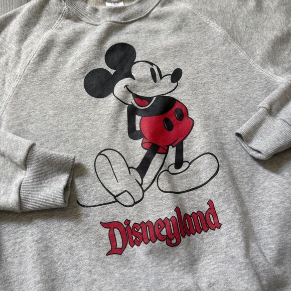 Disney Mickey Mouse Crewneck Sweatshirt Gray Unisex Small Disneyland Comfy - Picture 4 of 10